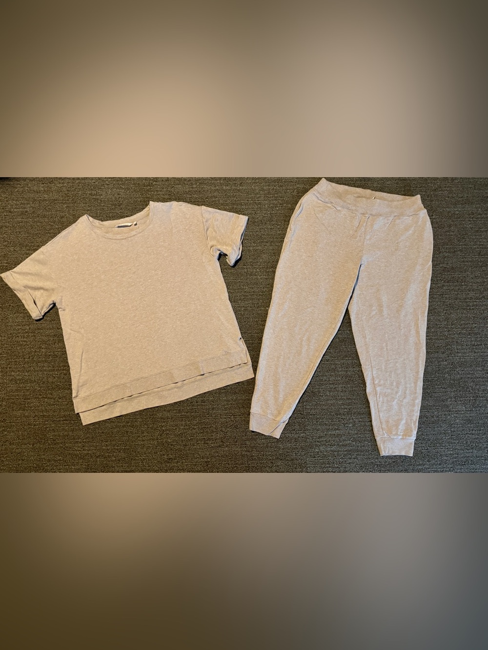 Soma Heathered Oatmeal Short-Sleeve Lounge Set